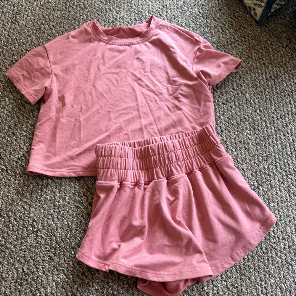 Pink Two-Piece Lounge Set